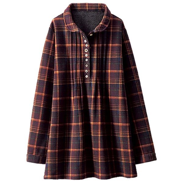 BELLUNA（ベルーナ）の「パチパチしにくい！裏ファー素材オーバーブラウス（ブラウス）」｜詳細画像