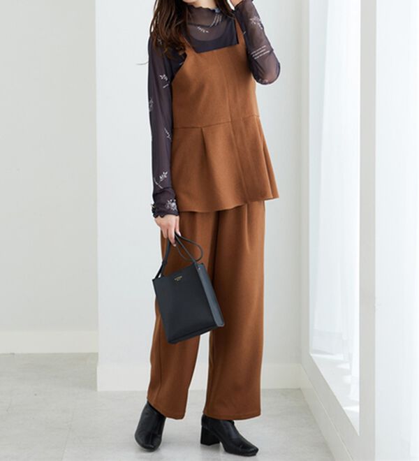 BELLUNA（ベルーナ）の「【重ね着インナー】シアー素材ハイネックインナープルオーバー（カットソー）」｜詳細画像