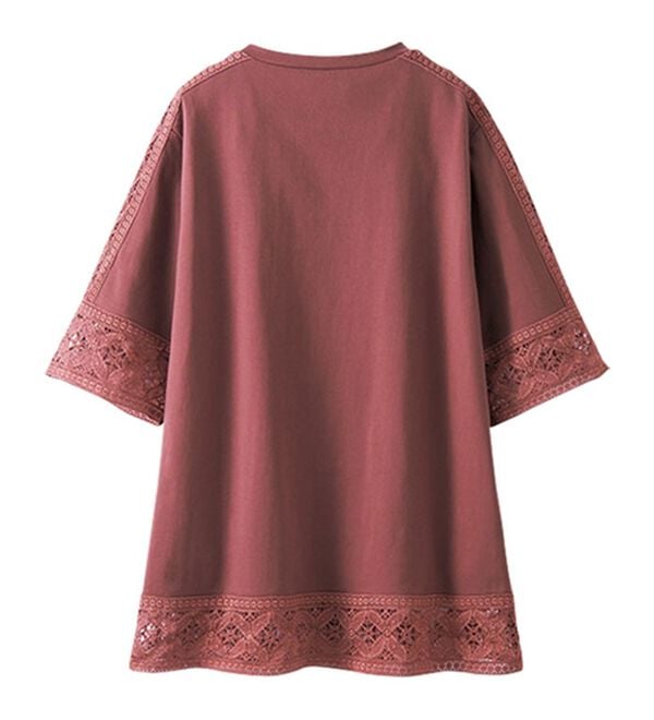 極美品■レオナール　総柄　半袖　コットンプルオーバー　花柄　大きいサイズ　LL インド綿 チュニック 花柄 7分袖 プルオーバー 綿 トップス 体型