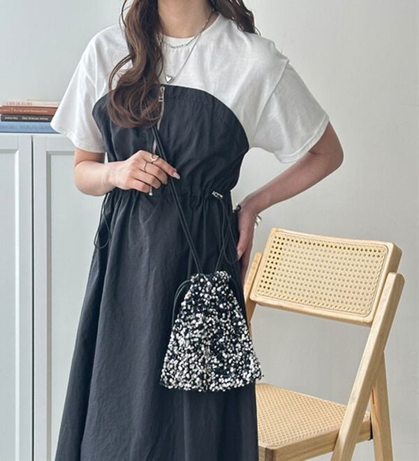 GeeRA（ジーラ）の「ハーフジップビスチェドッキングワンピース（その他ワンピース）」｜詳細画像