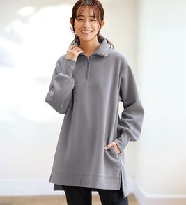 BELLUNA（ベルーナ）の「あったかキレイ！大人のハーフジップチュニック（チュニック）」