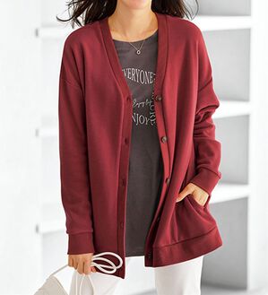 BELLUNA（ベルーナ）の「裏ファー素材前ボタンデザインカーディガン（その他カーディガン）」｜詳細画像