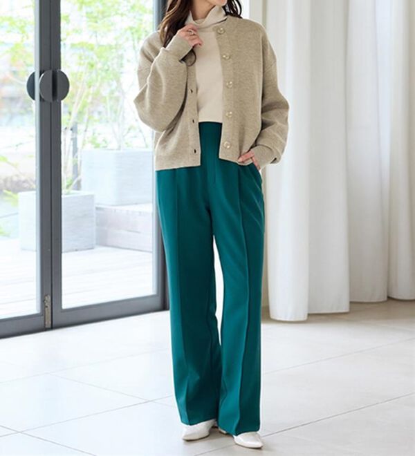 RANAN（ラナン）の「畦ニットカーデ&times;ベロアキャミワンピ（ロングワンピース）」｜詳細画像