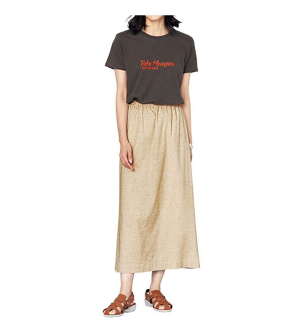 VINNO（ヴィノ）の「麻入素材ベスト＆スカートセットアップ（セットアップ）」｜詳細画像