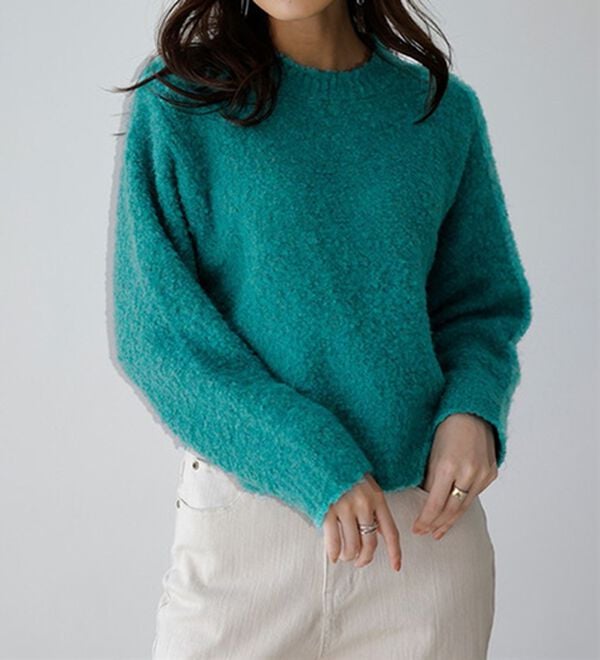 RANAN（ラナン）の「〈ＳＤＧｓ〉ふわふわブークレーニット（ニット・セーター）」｜詳細画像