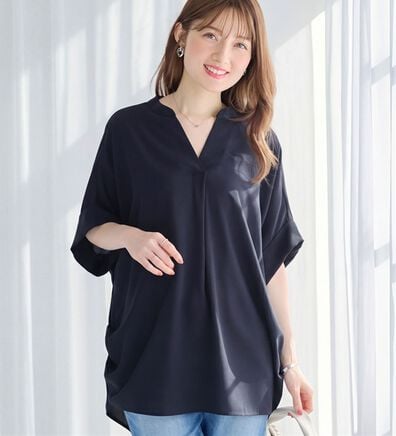 alotta（アロッタ）の「＜機能付＞サイドタックゆるドルマンとろみブラウスチュニック（ブラウス）」