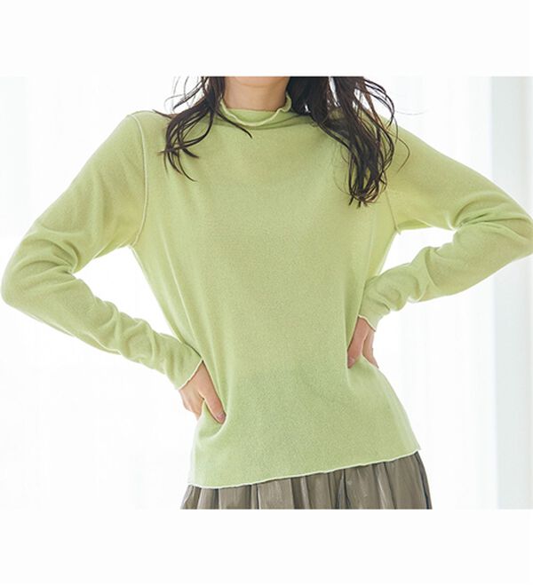 RANAN（ラナン）の「前後２ＷＡＹ！メロウ使いニットソーフリルプルオーバー（カットソー）」｜詳細画像