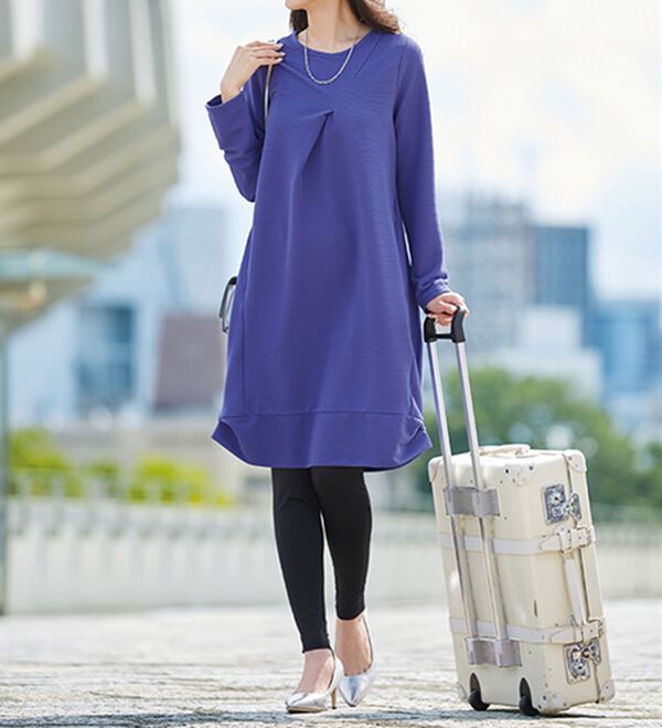 LAVIENNE（ラヴィエンヌ）の「【２点セット】＜旅とも＞２点セットコクーンチュニック（カットソーワンピース）」｜詳細画像