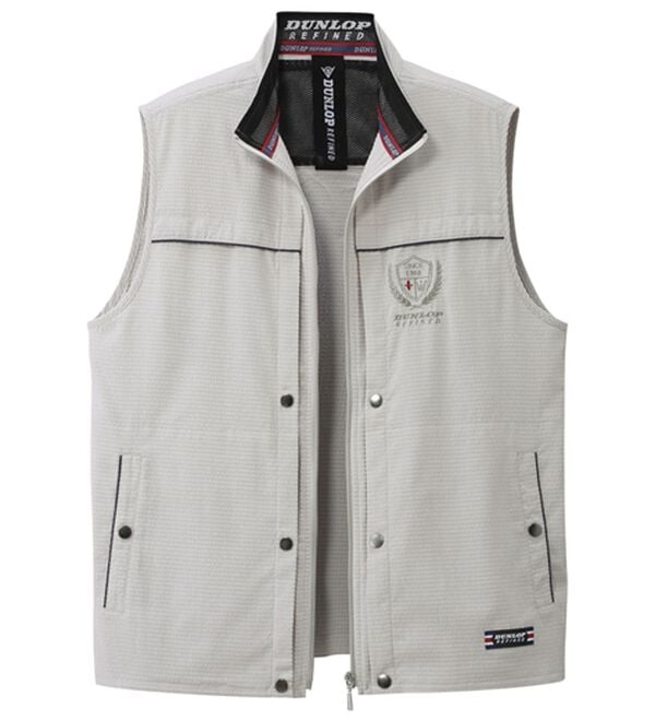 「＜ダンロップ・リファインド＞５０代からの手ぶらでお出かけベスト（メンズベスト）」｜シルバーグレー