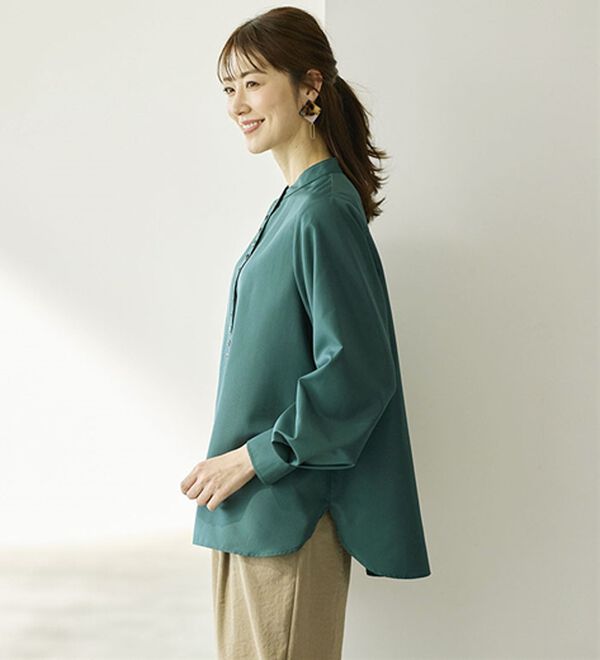 BELLUNA（ベルーナ）の「大人のシンプル服多ボタン袖ボリュームブラウス（ブラウス）」｜詳細画像