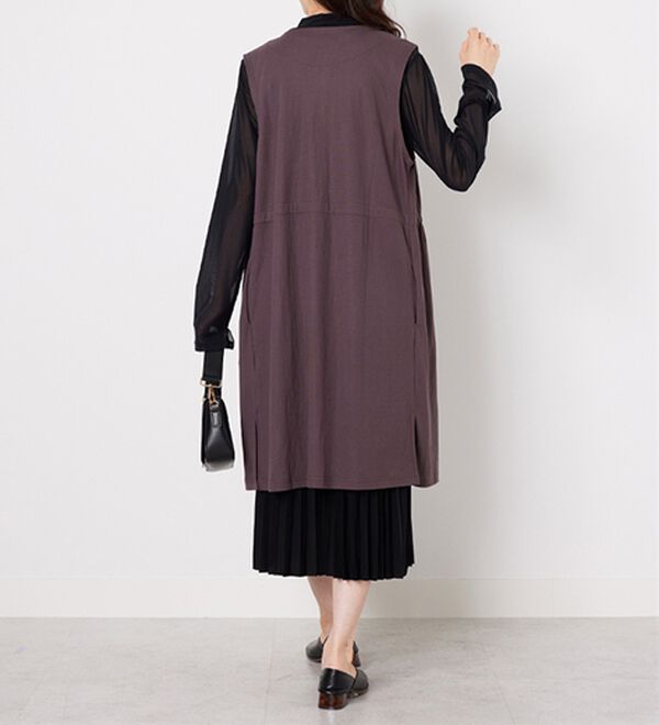 BELLUNA（ベルーナ）の「ドロスト使いポケット付ロングジレ（ジレ）」｜詳細画像