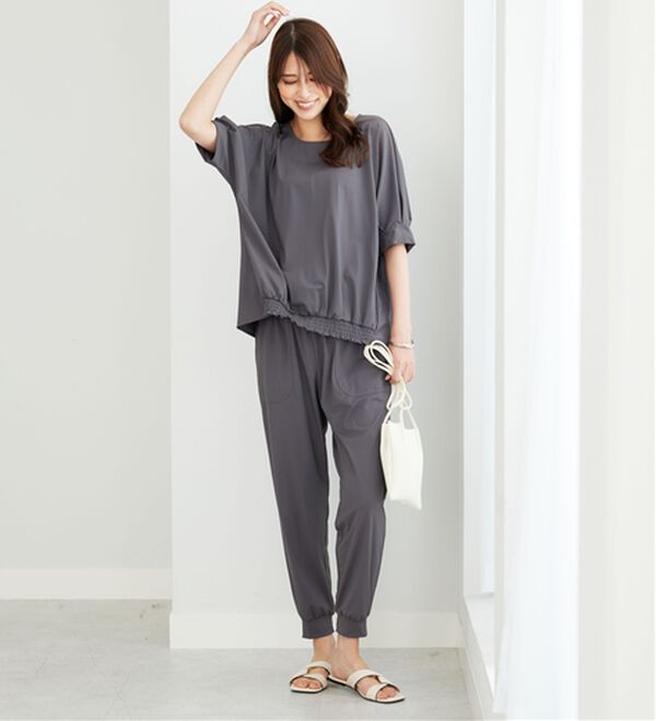 BELLUNA（ベルーナ）の「ヒンヤリ爽快！ジョガーパンツ（フルレングスパンツ）」｜詳細画像