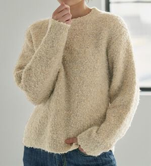 RANAN（ラナン）の「〈ＳＤＧｓ〉ふわふわブークレーニット（ニット・セーター）」｜ベージュ