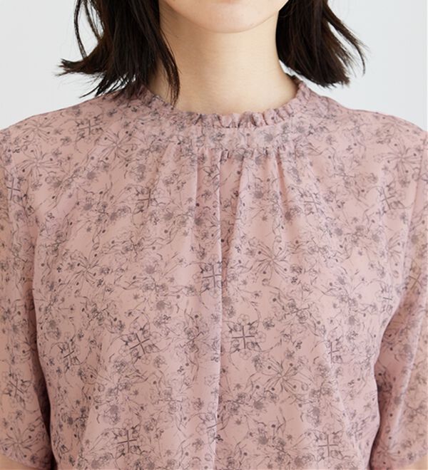 BELLUNA（ベルーナ）の「〈日比谷花壇〉フリル衿シフォンブラウス（ブラウス）」｜詳細画像