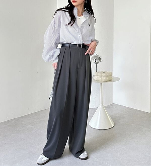 GeeRA（ジーラ）の「インタックスラックスワイドパンツ（フルレングスパンツ）」｜詳細画像