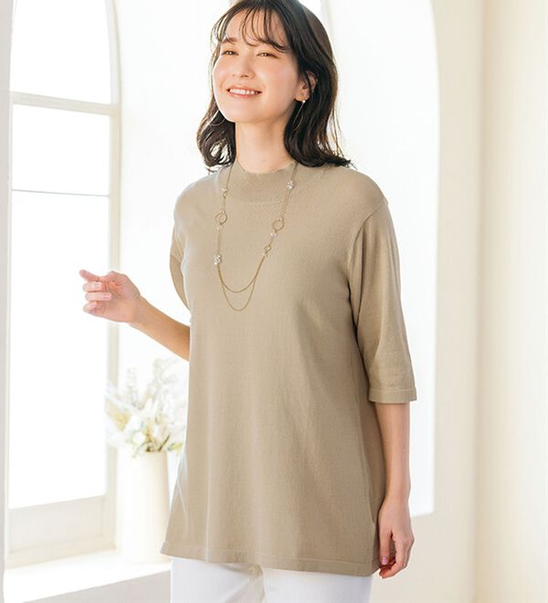 Tシャツ気分な上品サマーニット - ベルーナ【公式】