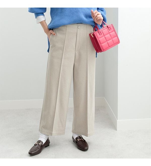 GeeRA（ジーラ）の「美脚ストレッチセミワイドパンツ（ワイドパンツ・ガウチョ）」｜詳細画像