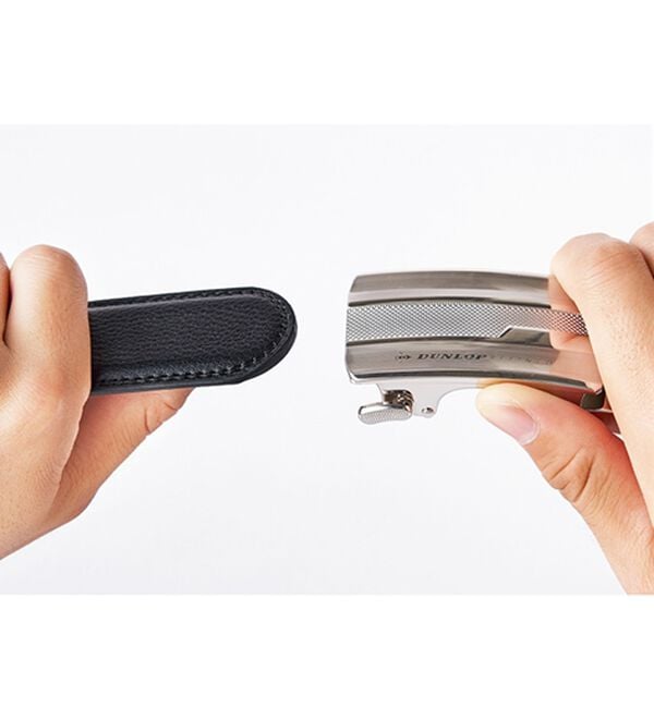 「【２本組】＜ダンロップ・リファインド＞らくらく着脱ベルト（メンズベルト）」｜詳細画像