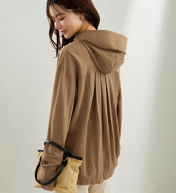 BELLUNA（ベルーナ）の「【接触冷感】絶対に焼けたくない！後プリーツＵＶパーカー（パーカー）」｜詳細画像