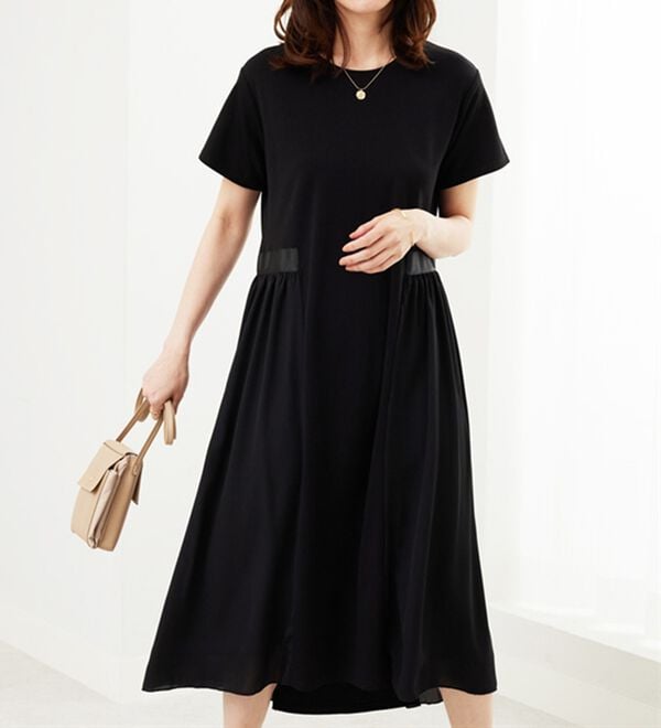 BELLUNA（ベルーナ）の「【Ｌａｇｒｉｌｕａ】サイドシフォン使いギャザー切替ワンピース（その他ワンピース）」｜詳細画像