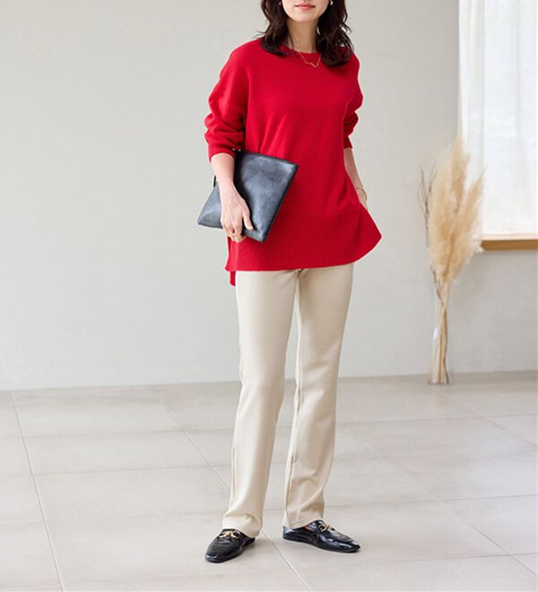 BELLUNA（ベルーナ）の「【裏起毛有無】ジャストフィットらくらくパンツ（フルレングスパンツ）」｜詳細画像