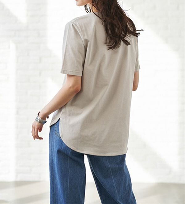 RANAN（ラナン）の「＜ＢＣ＞綿１００％ひんやりラウンドヘムプルオーバー（カットソー）」｜詳細画像