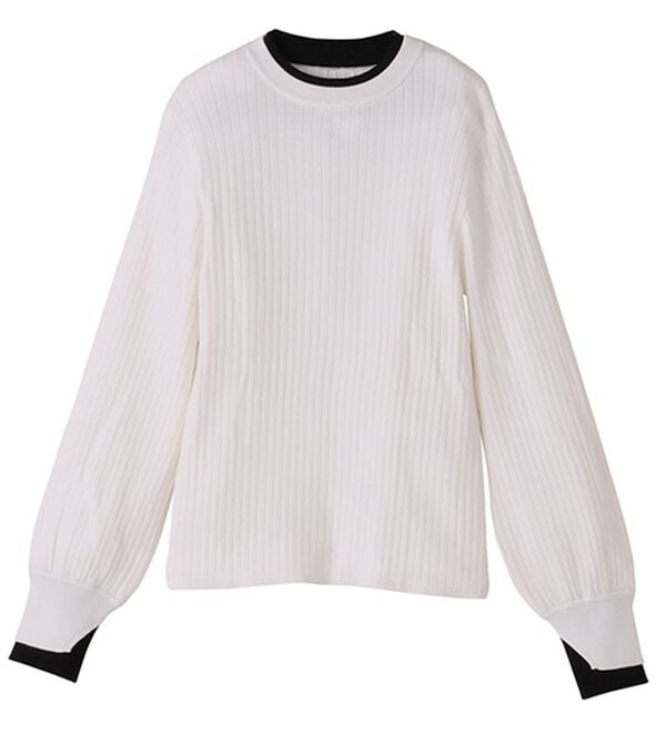 GeeRA（ジーラ）の「【再入荷】レイヤード風モチっと柔らかリブニット（ニット・セーター）」｜詳細画像