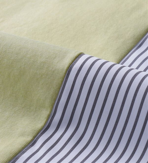 BELLUNA（ベルーナ）の「カーデフェイクストライプシャツ（チュニック）」｜詳細画像