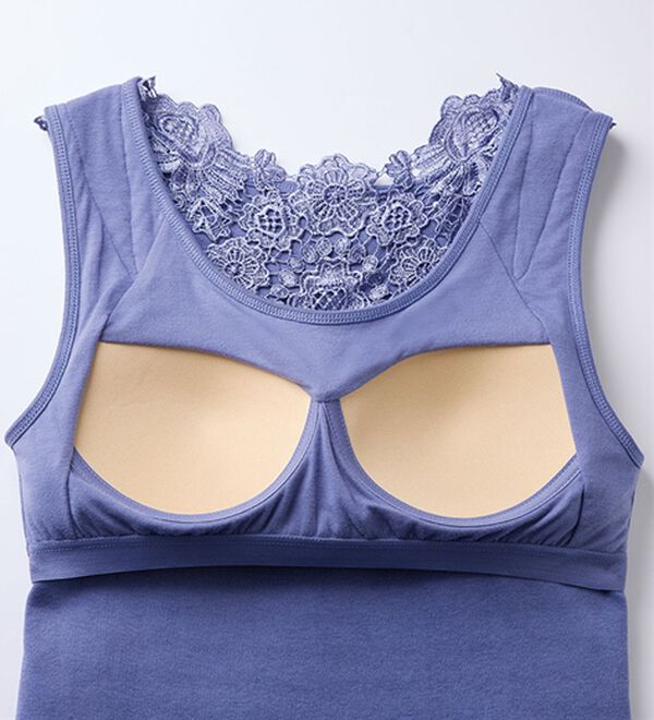 LAVIENNE（ラヴィエンヌ）の「カップ付バックレースタンクトップ（肌着・インナーウェア）」｜詳細画像