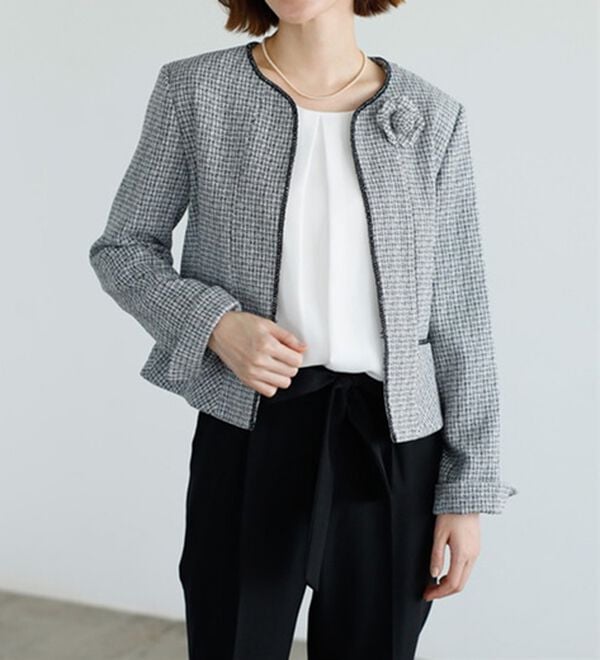 GeeRA（ジーラ）の「【入卒式/セレモニー】ツイード着回し５点セットスーツ　２ジャケット＆パンツ＆ワンピ（その他スーツ）」｜詳細画像