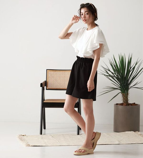 Pierrot（ピエロ）の「【速乾機能付】フレアショートパンツラッシュガード（その他パンツ）」｜詳細画像