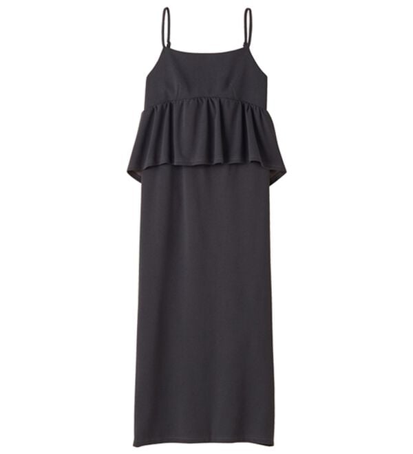 GeeRA（ジーラ）の「楽ちん！ペプラムキャミワンピース（カットソーワンピース）」｜詳細画像