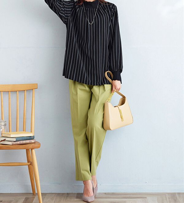 BELLUNA（ベルーナ）の「衿＆袖ニット使い美人顔ブラウス（ブラウス）」｜詳細画像