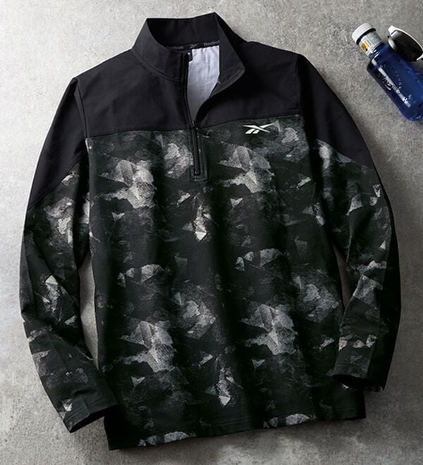 「＜リーボック＞ハーフジップスムースＴシャツ（メンズカットソー）」｜詳細画像