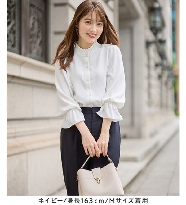 alotta（アロッタ）の「【３点セット】洗える！Ａラインロングジャケットスーツ（パンツスーツ）」｜詳細画像