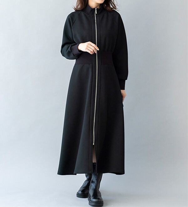BELLUNA（ベルーナ）の「【ＳＭＡＲＴ　ＥＣＯ　ＪＥＲＳＥＹ】リブ切替ワンピース（ロングワンピース）」｜詳細画像