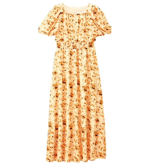 花柄プリントスクエアネックワンピ - ベルーナ【公式】