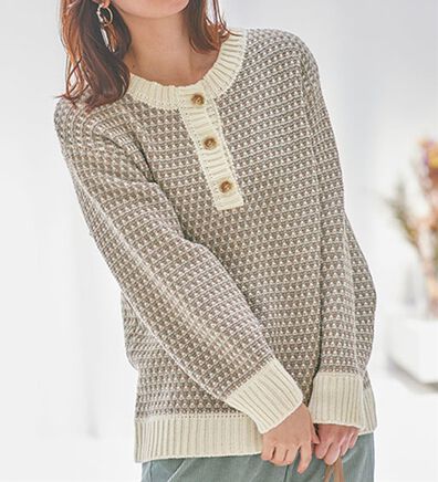 BELLUNA（ベルーナ）の「前後２ＷＡＹで着られるカラフルニット（ニット・セーター）」