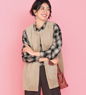 BELLUNA（ベルーナ）の「ホック付もこもこファーベスト（ベスト）」｜詳細画像
