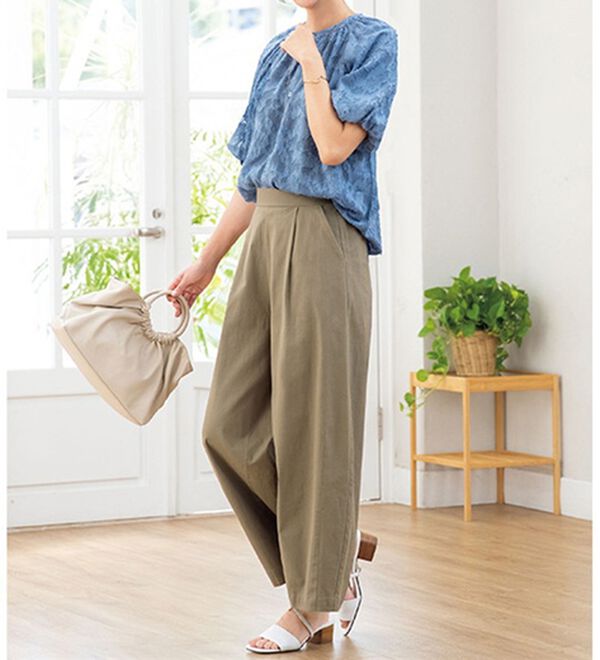 ルフラン（ルフラン）の「【３本組】裾すっきりゆったりワイドパンツ（ワイドパンツ・ガウチョ）」｜詳細画像