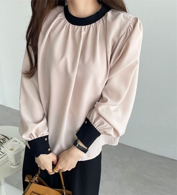 GeeRA（ジーラ）の「前後２ＷＡＹバイカラーブラウス（ブラウス）」｜詳細画像