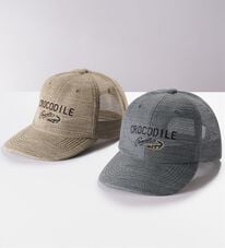 「＜クロコダイル＞折りたためる涼やかメッシュ帽子（メンズ帽子）」