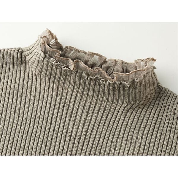 GeeRA（ジーラ）の「シアー付ハイネックリブニットトップス（ニット・セーター）」｜詳細画像