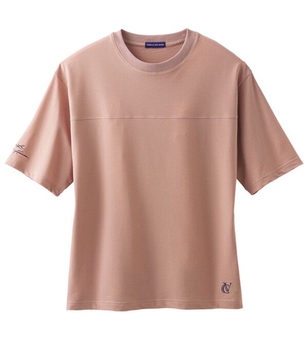 「ＣＶＨ）ゆったりサッカー素材Ｔシャツ（メンズＴシャツ）」｜ピンク