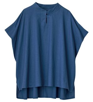 ルフラン（ルフラン）の「＜マジックスリム＞二の腕ほっそり見せブラウス（ブラウス）」｜ブルー