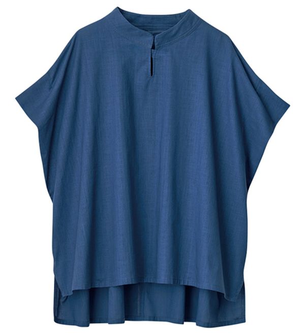 ルフラン（ルフラン）の「＜マジックスリム＞二の腕ほっそり見せブラウス（ブラウス）」｜ブルー