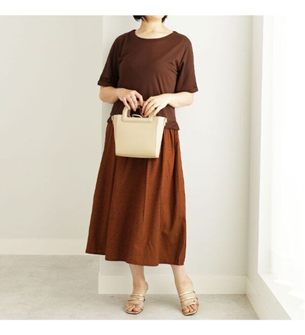 BELLUNA（ベルーナ）の「異素材ドッキングロングワンピース（ロングワンピース）」｜詳細画像