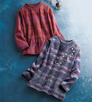 ルフラン（ルフラン）の「日本製　泉州産　グラデーションセーター（ニット・セーター）」｜詳細画像