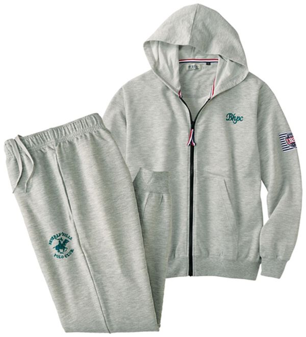 「＜ビバリーヒルズ・ポロクラブ＞選べるブランドホームスーツ（メンズルームウェア）」｜グレーセット