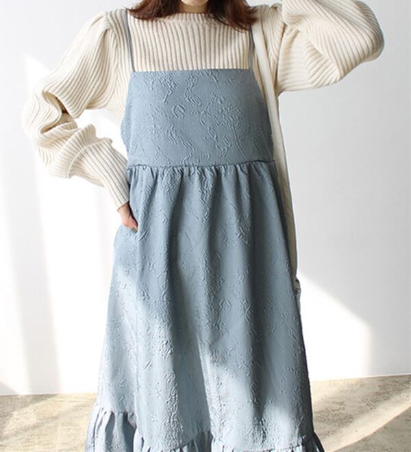 GeeRA（ジーラ）の「パフスリーブ袖ボタン着回しリブニット（ニット・セーター）」｜詳細画像